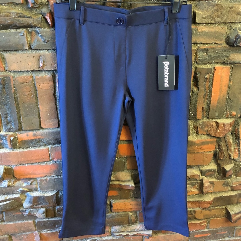 The Crop Dress Pant Yoga Pant, Navy Size L NWT